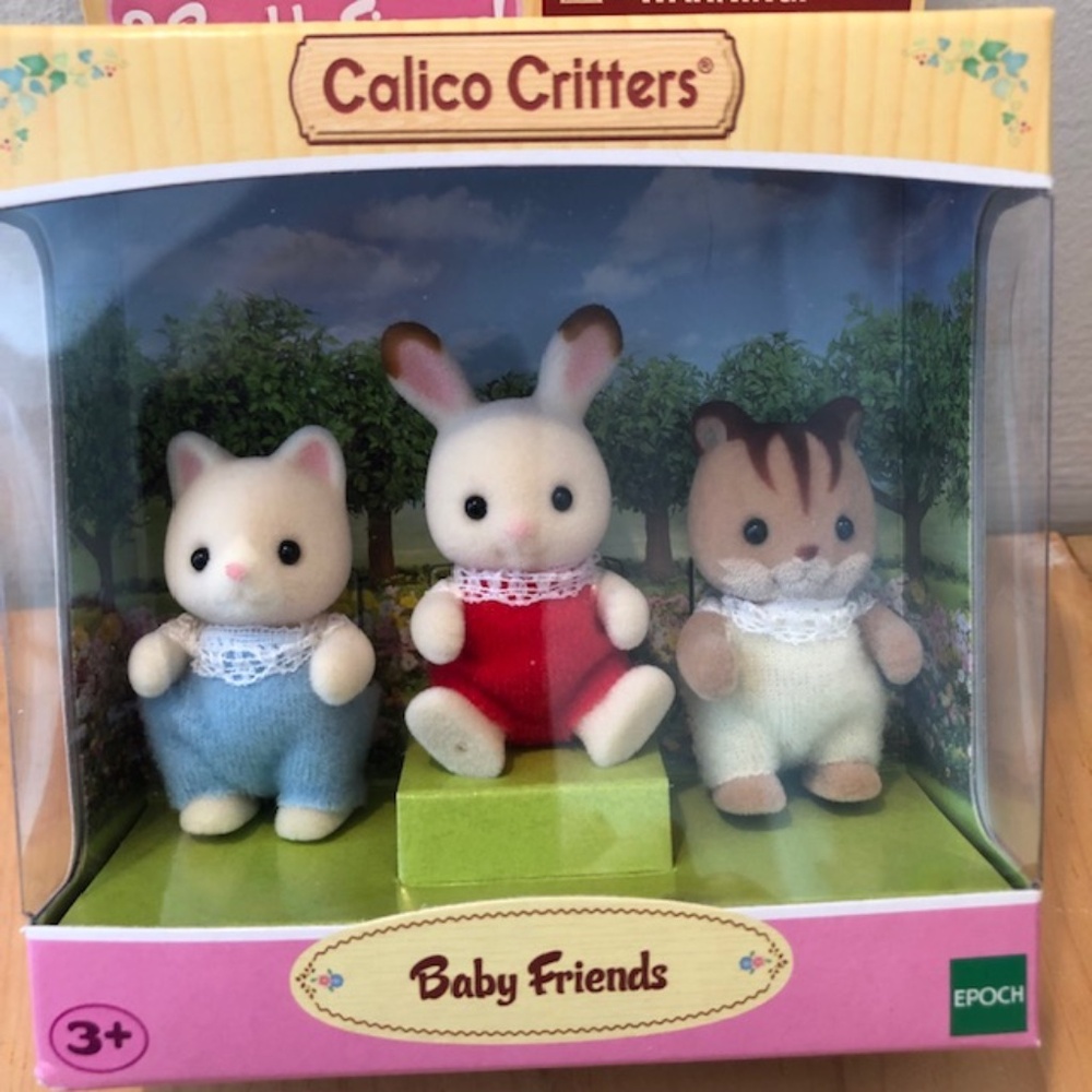 New Retired Calico Critters Baby Friends Kitten Bunny Chipmunk - Picture 8 of 12